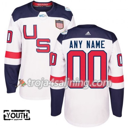 USA tröja Customized World Cup i ishockey 2016  Vit Premier - NHL Tröjor Barn